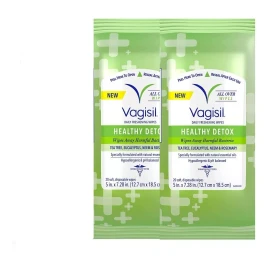 Vagisil Toallitas Íntimas Femeninas Healthy Detox 40 Unid