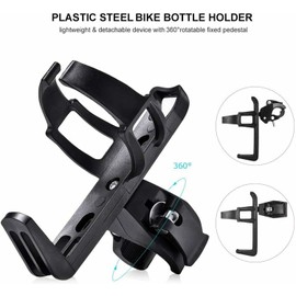 Bike Cup Holder Cycle Beverage Water Bottle Cage Mount Drink Bicycle Handlebar Adjustable 360 Degrees Bicycle Water Bottle Rack Cage New