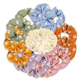 14Pcs Scrunchies for Girls, Ponytail Hair Scrunchies, Soft Elastic Colorful Hair Ties, for Women Girls Ponytail Holder