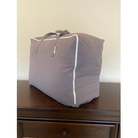 Forever Cotton Storage Bag with Handles for Beddings, Comforters, Blankets, Pillows, Linens and Garments -Underbed/WardrobeThick Soft Breathable Closet Organizer Bag (Large (21"X15"X10"), Off-white)