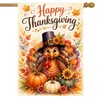 Happy Thanksgiving Turkey House Flag for Outside 28x40 Inch