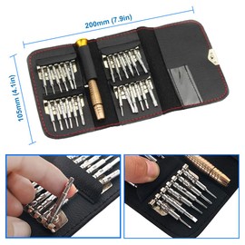 MMOBIEL 25 in 1 Professional tool set with: screwdriver compatible with smartphones, tablets and other micro-electronics