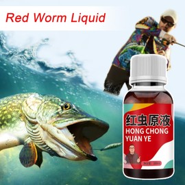 Fish Scent Attractant | Red 100ml Fish Bait | Fishing Lure for Saltwater Freshwater Rivers Lakes Bank Black Pits Catfish