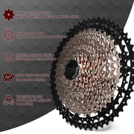 BUCKLOS 8/9/10/11/12 Speed Cassette Ultra-Light 11-25/28/32/34/36/40/42/46/50/65T Bike Cassette Fit Mountain Bike/Road Bike/XC/DH/AM,Compatible with Shimano Sram HG Hub Driver…