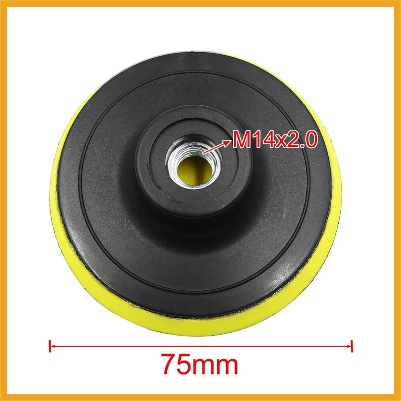 Partuto 2pcs 3" Car Automotive M14x2.0 Pad Backing Plate Polisher