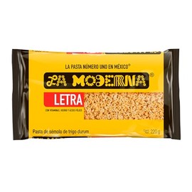 La Moderna, Letra - Pasta para Sopa, 220 Gramos