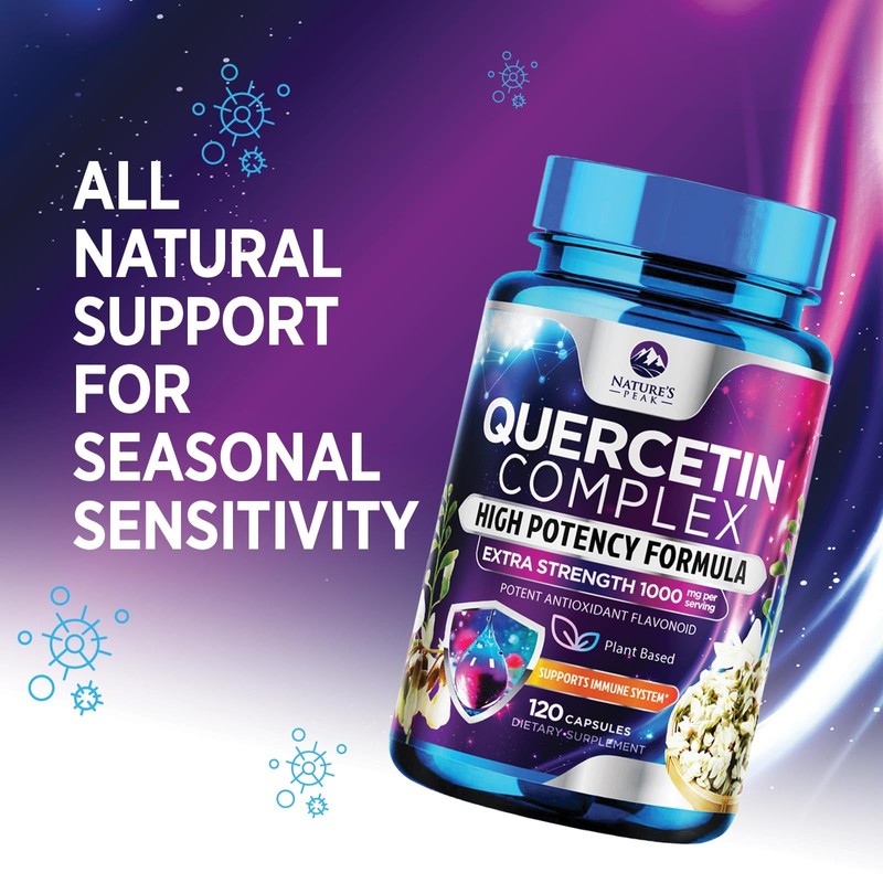 Quercetin Capsules 1000mg, with Ultra Strength Complex - Health Antioxidant
