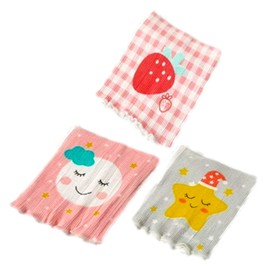 Myaotti Haramaki Baby Stomach Wrap, Warm, Set of 3, Newborn Waist Warmer, Newborn for Year-Round Use, pink grey plaid