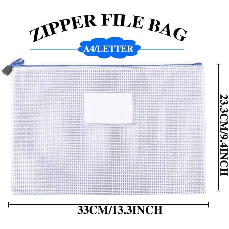 Plastic Wallets A4 Zip Wallets Ziplock Bags Plastic Mesh Document
