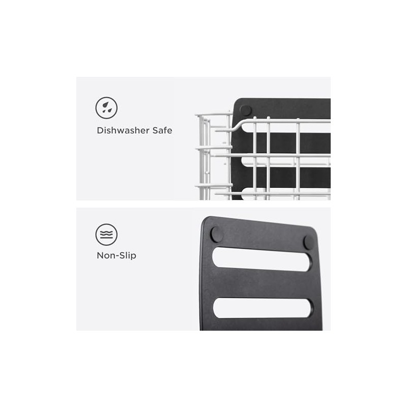 Epicurean Trivet, 7-Inch by 7-Inch, Slate/Black,010-07070203