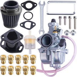 ORAEVY VM22 26mm Carburetor Carb Kit fit for Performance Intake Pipe Mainfold Air Filter Fit For Predator 212cc GX160 Honda GX200 CT200U 196cc KT196 Clones Moto Go Kart Mini Bike Race Kart (Black)