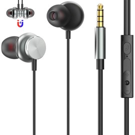 2023 Improved Earphones, Wired Earphones, 0.1 inch (3.5 mm) Jack, HIFI Sound Quality, Volume Adjustment, Deep Bass, Noise Canceling, Microphone Included, Calls, High Resolution, Clear Calls, Volume