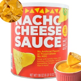 Eli&Val Nacho Cheese Sauce 6lb 10oz – Bulk Queso Dip for Parties, Chips & More