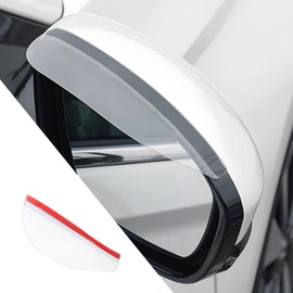 Couslcd Car Rear View Mirror Rain Visor Guard, 2 Pcs Black Rain Eyebrow for Side Mirror, Waterproof Auto Mirror Visor Smoke Guard Cover, Accessories for Most Car SUV Truck (Transparent, 2)