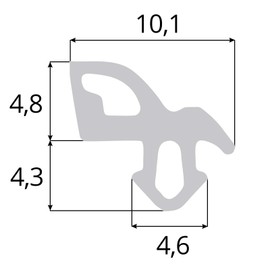 Seiletech.de Window Seal - S-1560 - 15m - Aluplast PVC Window Rubber Seal - Grey - Draught Excluder Profile Seal - Rubber Seal Sealing Tape Plastic Window Seals