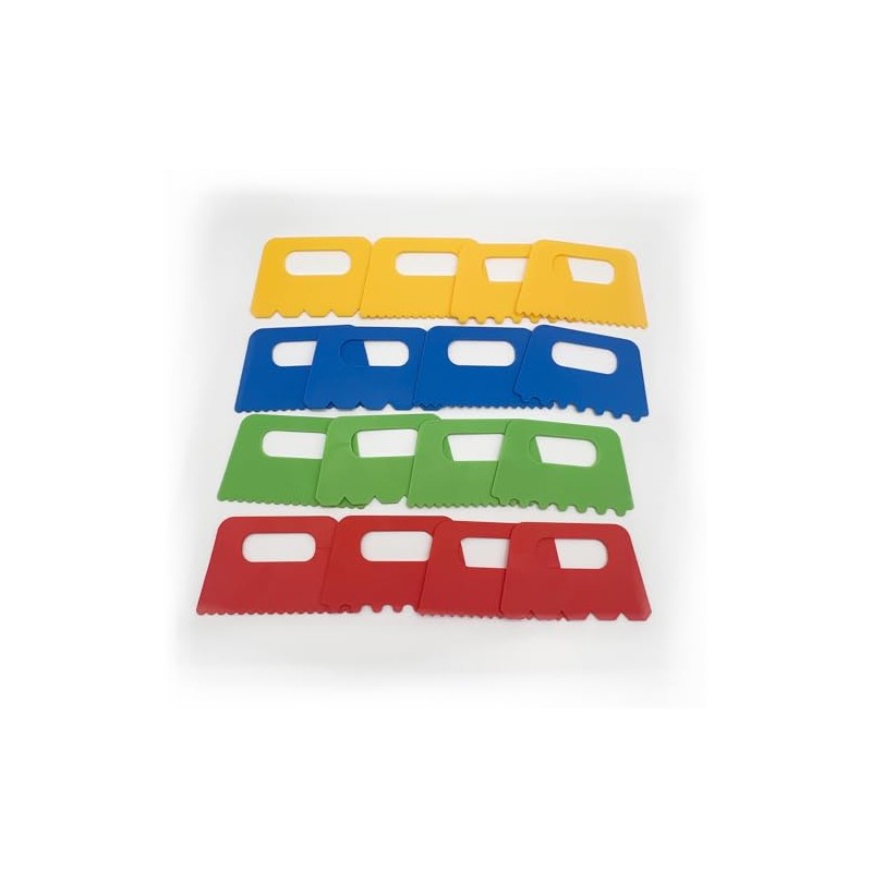 Lependor Plastic Scrapers Kit, 16Pcs Paint Scraper Tool for Arts