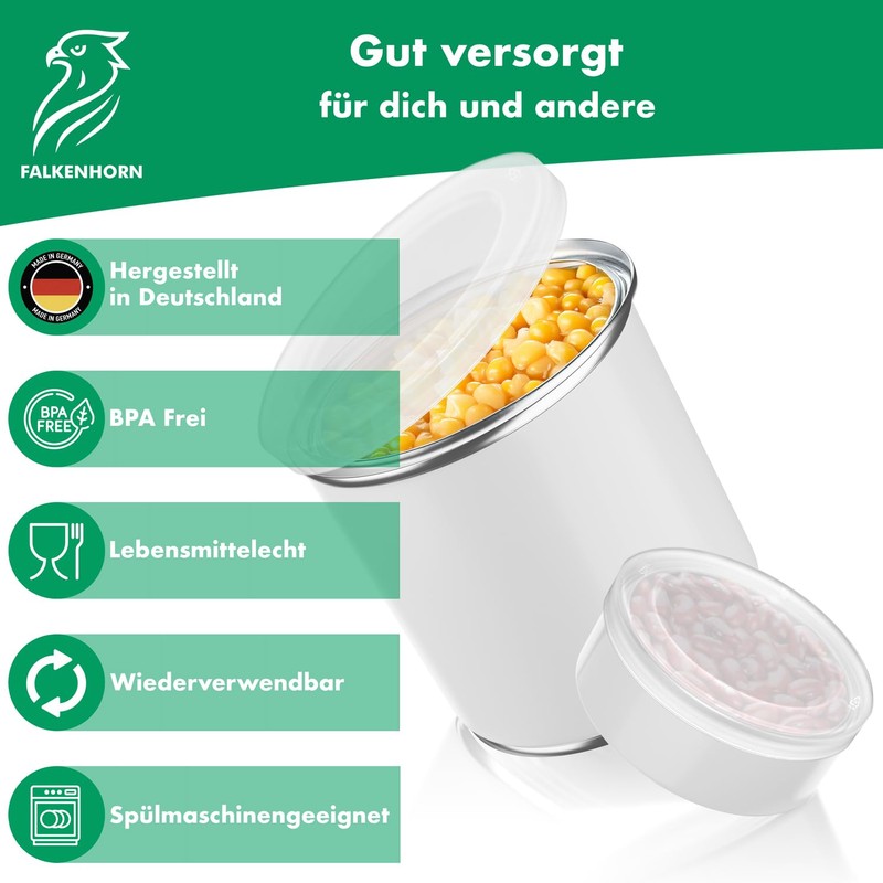 FALKENHORN Large Canning Lids - 10 x Can Covers Diameter