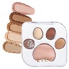 ZVEV Eye Shadow Paw Palette, Natural, Cat, 5 Colors, Eye
