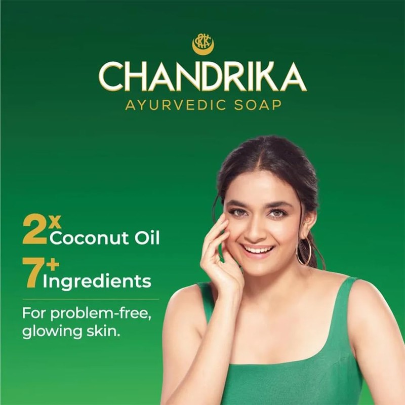 Chandrika Ayurvedic Soap 2.62-Ounce Unit (Pack of 12)