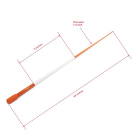The ROP Shop | (Pack of 15) (1/4 Inch) Orange 48 Inch Reflective Driveway Markers, Snow Stakes Poles for Snow Plowing Driveways, Parking Lots, Walkways, Sidewalks