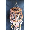 hand made Wicker round Top Shell Chime porch or patio