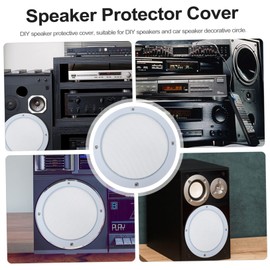 Gatuida Outdoor Decor 2pcs Loudspeaker Grille Car Horns Black Decor Car Subwoofer Speaker Waffle Horn Guard Outdoor Speaker Covers Premium Horn Decorative Circle Speaker Decorative Circle