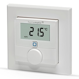 Homematic IP Smart Home Digital Wall Thermostat with Humidity Sensor, for Radiator/Underfloor Heating, with/without App, Alexa, Google Assistant, Temperature Measurement, Energy Saving, 143159A0C