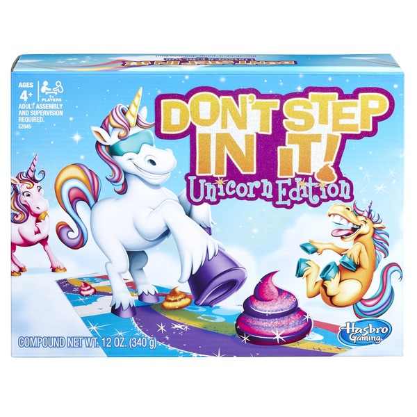 Hasbro Gaming Don’t Step In It Game, Unicorn Edition ()