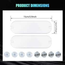 Lyxheth 2PCS EZ Pass Holder, EZ Pass Transponder, Ez Pass Mounting Strips with Adhesive and Strong Suction Cups Easy to Install and Remove, Car Accessories Toll Pass Cover for All Major Toll Passes