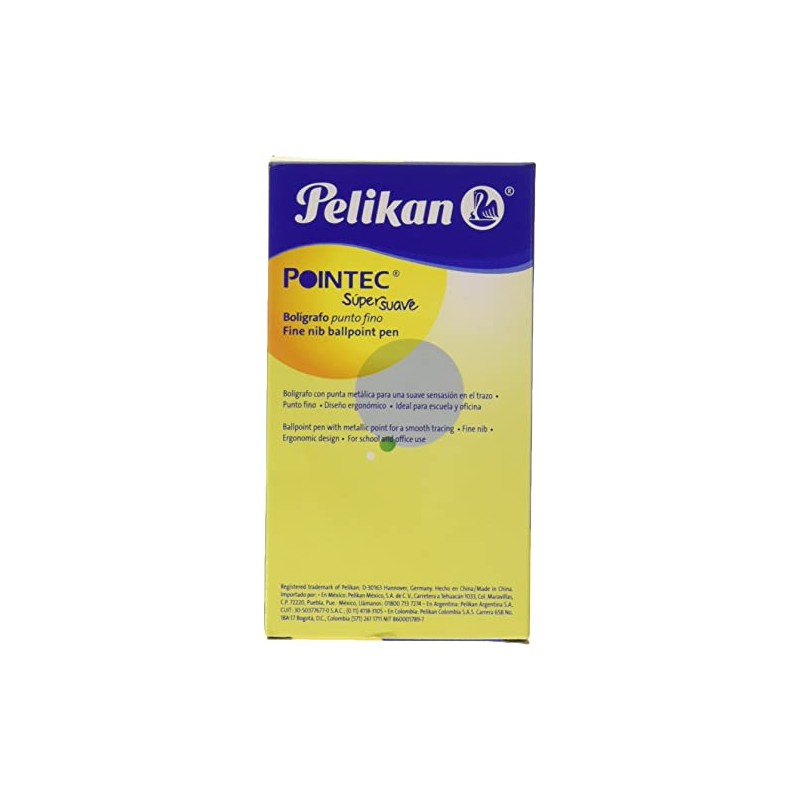 Pelikan Bolígrafo Pointec Punto Fino Caja con 12 Piezas Color