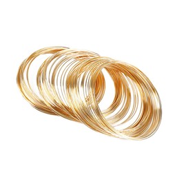 Operitacx 2sets Alloy Wire for Jewelry Making DIY Wire Circles Bracelet Kit Gold Plated Charms Boys and Kit 60pcs*2