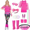 80s 90s Outfit Women's Neon 80s Outfit Party with Mesh