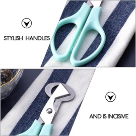 HOMSFOU Cortador de Huevos de Codorniz 2 Piezas Acero Inoxidable Tijeras para Abrir Cáscara Utensilio de Cocina Azul Práctico para Hogar Restaurante Bar