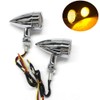 2pcs Chrome 15 LED Motorcycle Stop Brake Running Turn Signal