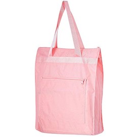 Millya Creative Waterproof Foldable Large Shopping Bag Travel Recycle Bag with Side Pocket (A-Pink)