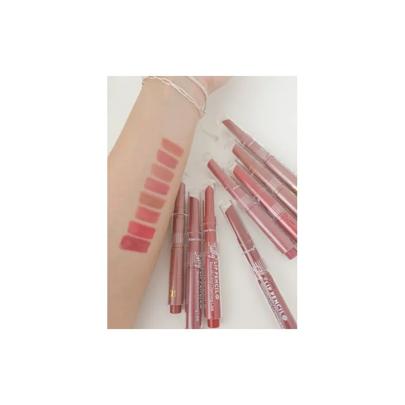 Set De 8 Labiales Lipstick Oil Click Hidratantes Con Brillo