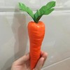 Cldaisy 1Pc Orange Artificial Vegetables Decorative Reusable Plastic Carrot Home