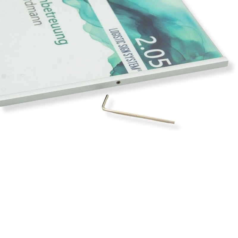 Logistic Sign System Door Sign 150F 150/150mm Aluminium Frame Acrylic