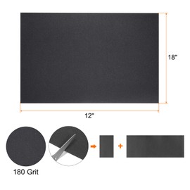 HARFINGTON 10pcs Sandpaper 180 Grit 18 x 12 Inch Waterproof Backing Silicon Carbide Abrasive Wet Dry Sanding Sheets for Wood Finishing, Metal Sanding, Automotive Polishing