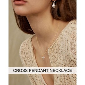 D Dongjiangjin Gift Cross Necklace Christian Gifts for Women Religious Easter Graduation Baptism Confirmation Gifts for Girls Her Teenage Women Adults