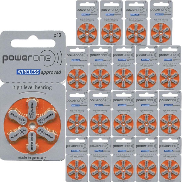 Power One Size 13 Hearing Aid Batteries (120) (p13-120)