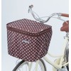 Kawadomi Seisakusho KW-541BR Bicycle, 2-tier Front Basket Cover, Brown Dot
