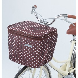 Kawadomi Seisakusho KW-541BR Bicycle, 2-tier Front Basket Cover, Brown Dot