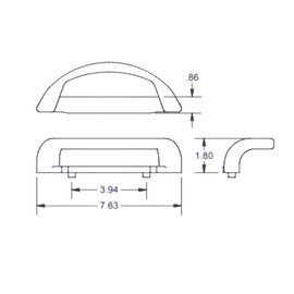 Easy Fix Hardware Omega White Sliding Patio Door Handle Set – Non-Keyed