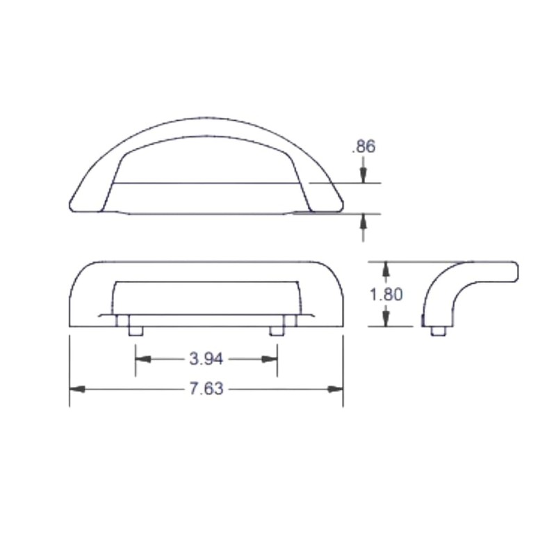 Easy Fix Hardware Omega White Sliding Patio Door Handle Set
