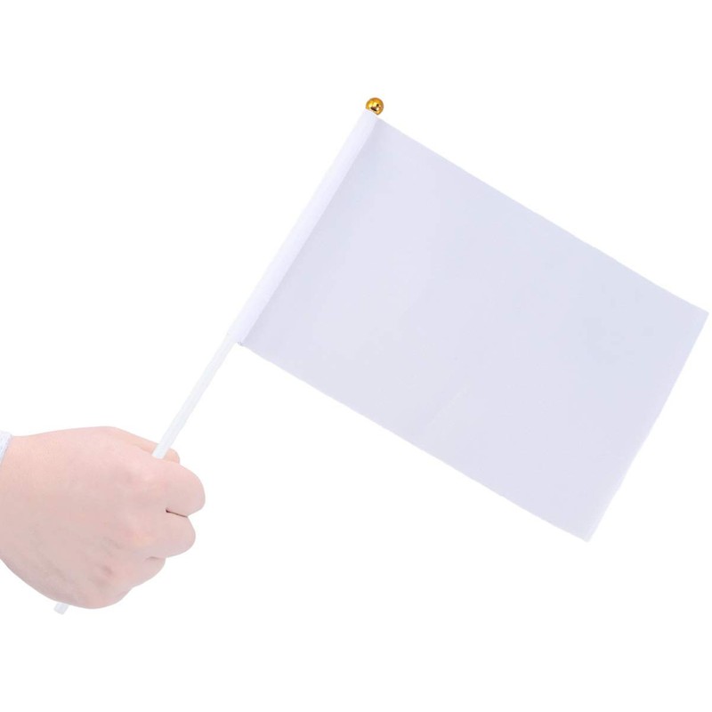 STOBOK Mini Hand Flag Plain DIY Hand Waving Flags Portable