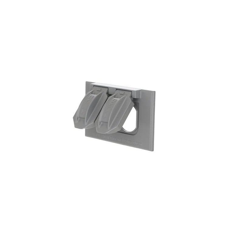 Hubbell-Bell 5180-0 1-Gang Horizontal Weatherproof Cover, Device Mount Flip Cover,