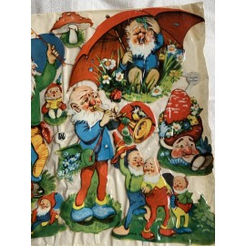 Unbranded Vintage EAS Embossed Die Cut Victorian Paper Gnomes No. 3057 Made In Germany