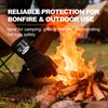TOPDC Fireplace Gloves 14 Inches Welding Gloves Fire/Heat Resistant Leather