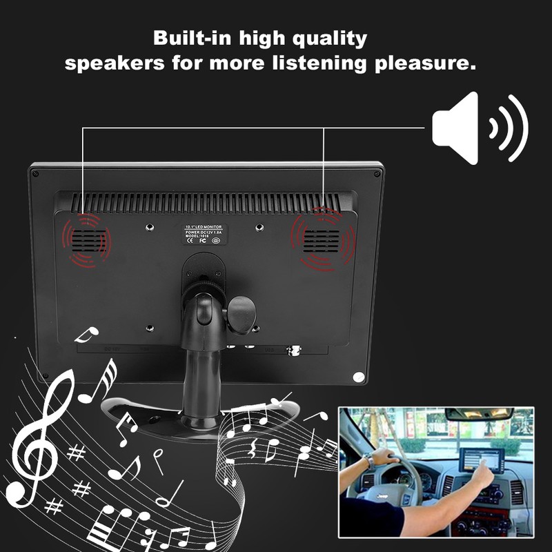 12V 10.1in Car HD LCD Monitor Video Player for Truck